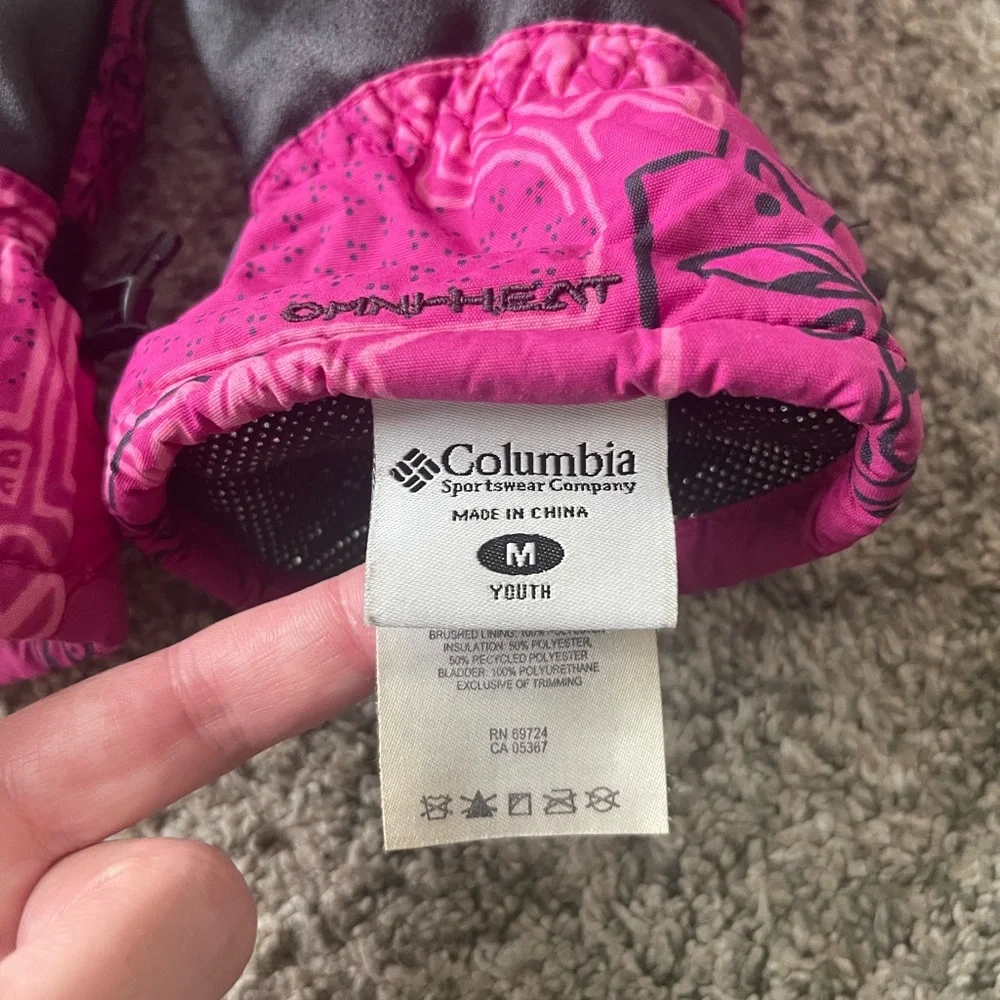 Columbia winter gloves size medium youth